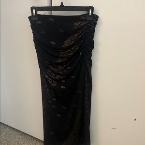 Black Ruched Skirt WHBM